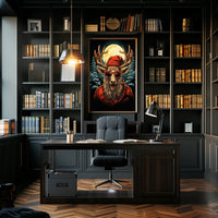 Festive Reindeer in Forest Winter Wonderland Animal Poster