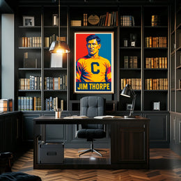 Jim Thorpe Iconic Athlete Poster