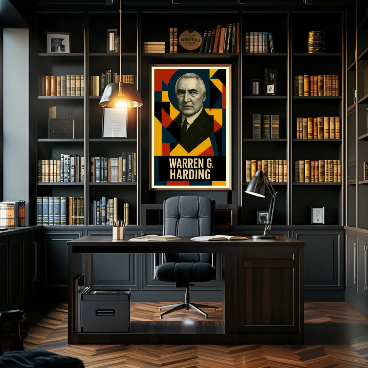 Warren G. Harding 29th President of the United States Abstract Pop Poster
