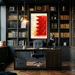 Abstract Bahrain Flag Abstract Poster