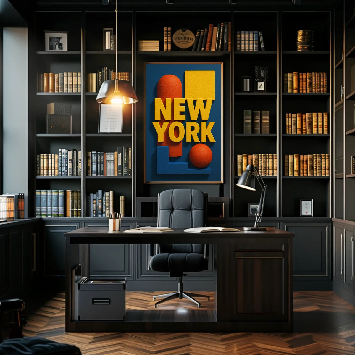 New York Abstract Design Poster Cityscape Wall Art Decor