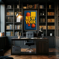 New York Abstract Design Poster Cityscape Wall Art Decor