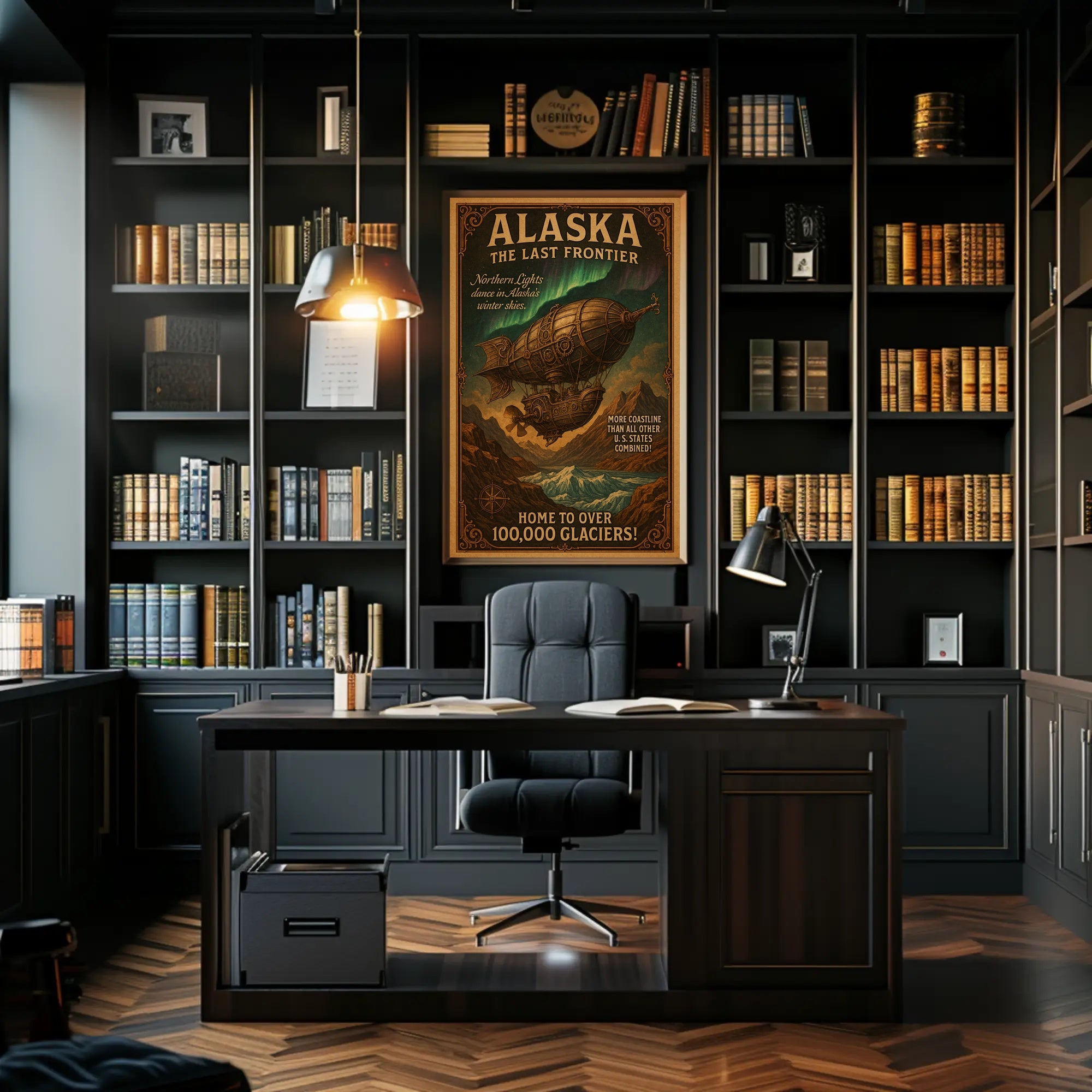 Alaska Vintage Scenic Poster Wall Art Print Last Frontier