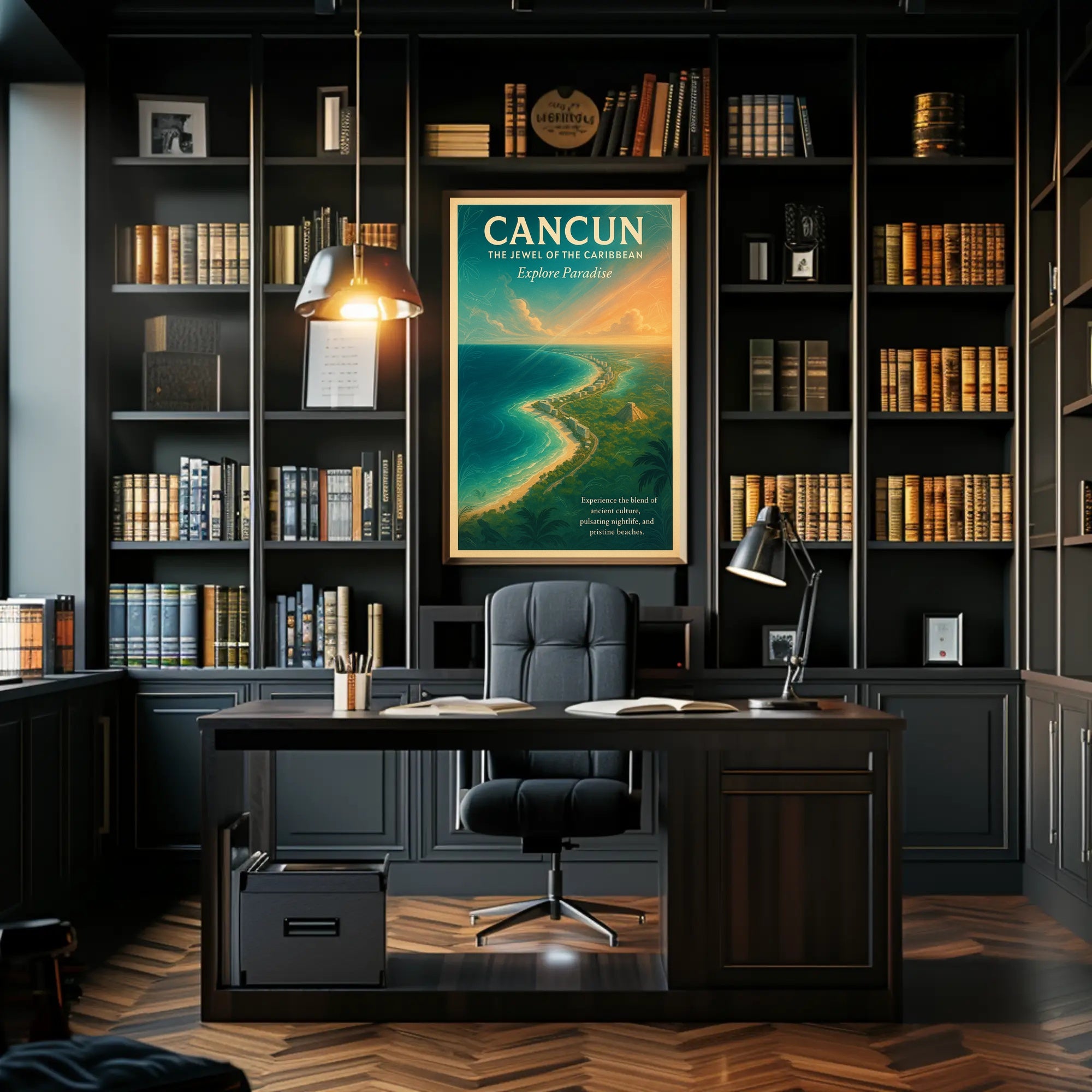 Cancun The Jewel of the Caribbean Poster PosterGoat