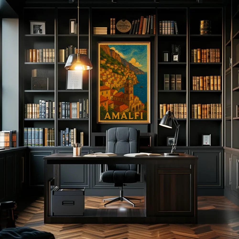 Amalfi Woodgrain Art Poster Museum Quality Print For Homes