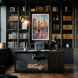 Urban Elegance at Dusk Poster PosterGoat