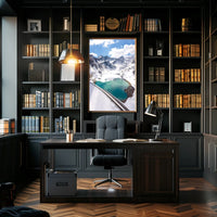 Stunning Alpine Lake and Mountain Landscape National Park Poster