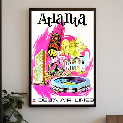 Atlanta Air Lines Travel Poster