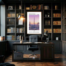 UAE Skyscraper Panorama Modern Cityscape Urban or Cityscape Poster PosterGoat