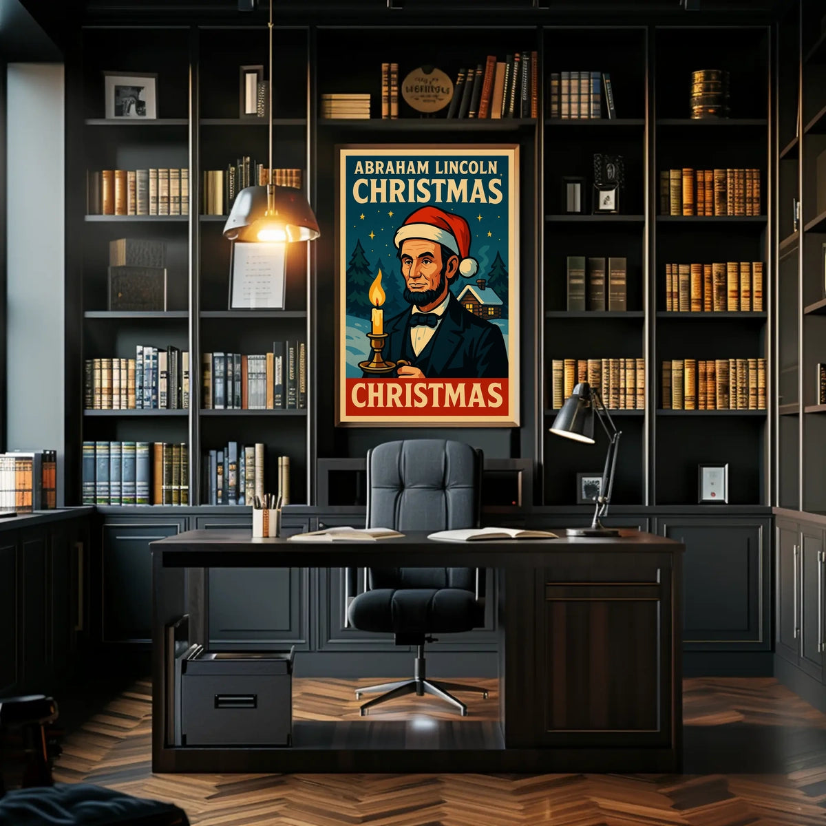 Abraham Lincoln Christmas Poster