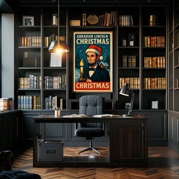 Abraham Lincoln Christmas Poster
