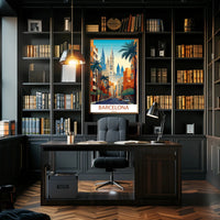 Barcelona Vibrant Cityscape Urban or Cityscape Poster