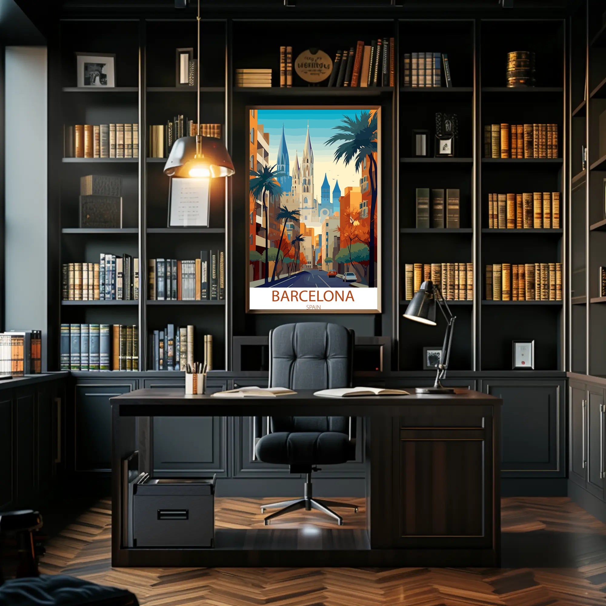 Barcelona Vibrant Cityscape Urban or Cityscape Poster