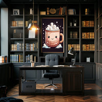 Kawaii Hot Chocolate Mug Illustration Art Poster