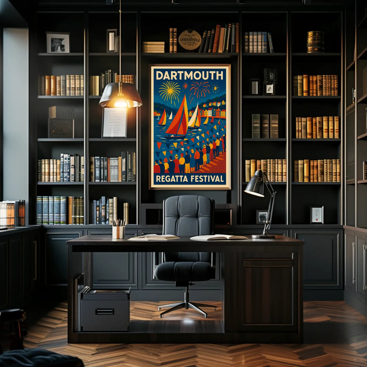 Dartmouth Regatta Festival Fireworks & Sails Travel Poster