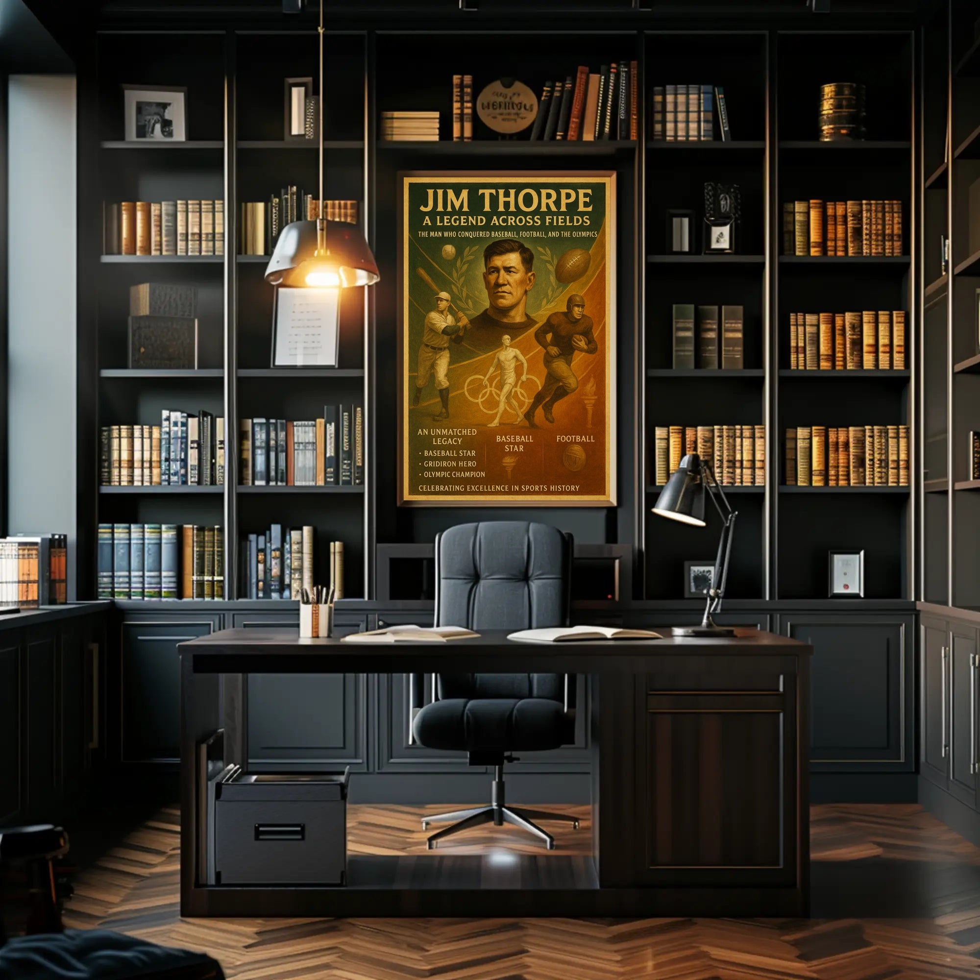 Jim Thorpe A Legend Across Fields Poster PosterGoat
