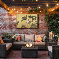 Cranes in Serenity: Traditional Asian Art Cultural Poster