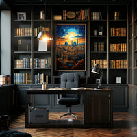 Enchanted Cityscape At Dusk Poster