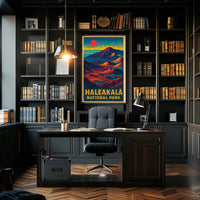 Haleakalā National Park Vintage Travel Poster