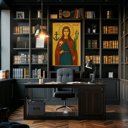 St. Philomena Byzantine Icon Traditional Style Poster