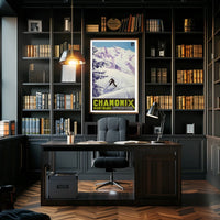 Chamonix Mont-Blanc Ski Poster