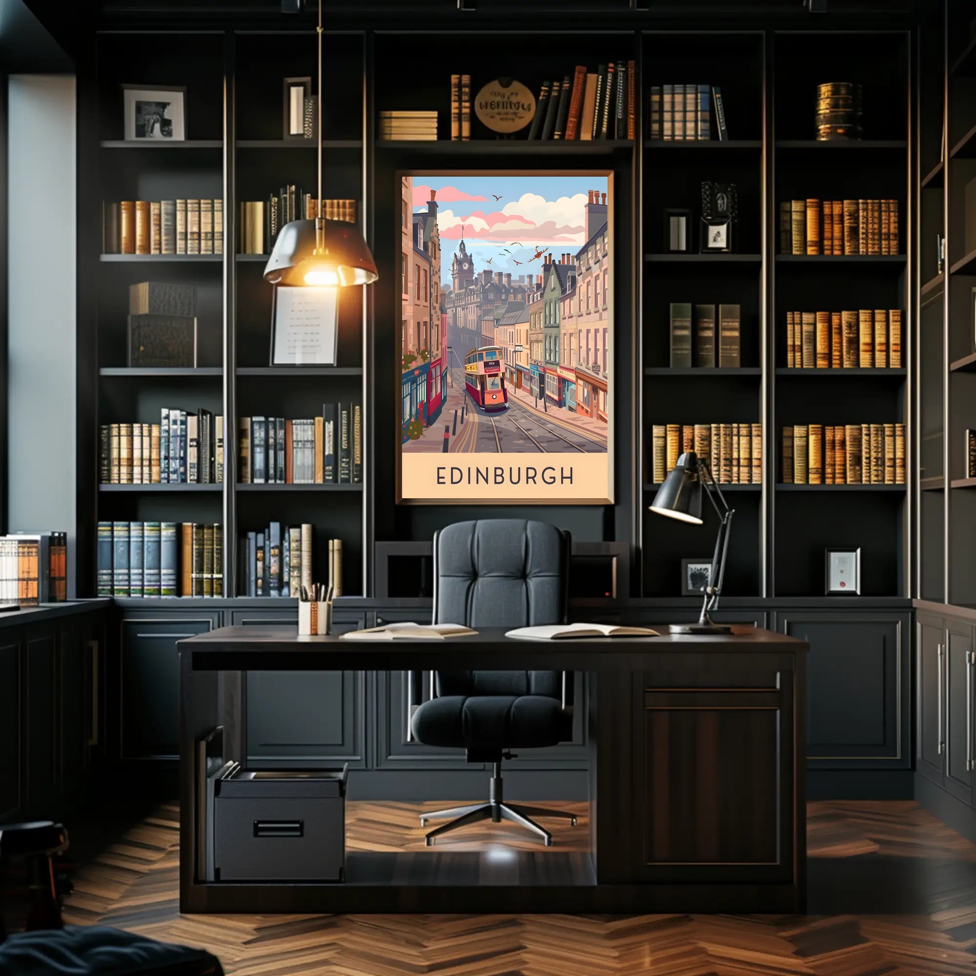 Scenic Edinburgh Tram Poster
