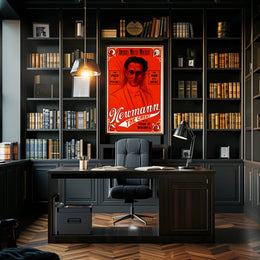 Stunning travel poster featuring mentalist Newmann, inviting intrigue and adventure in your space. Perfect for art lovers!