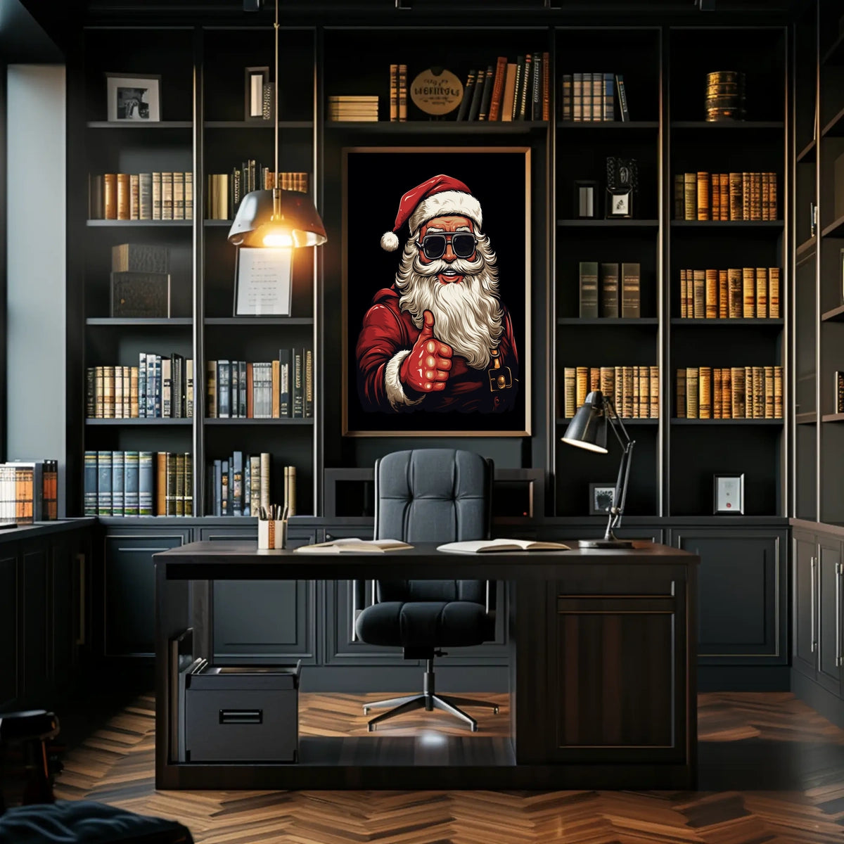 Santa's Classic Charm Art Print with Pop Culture Poster