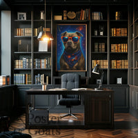 Stylish Cosmic Pup Space or Astronomy Poster