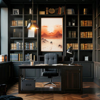 Desert Journey At Sunset Poster