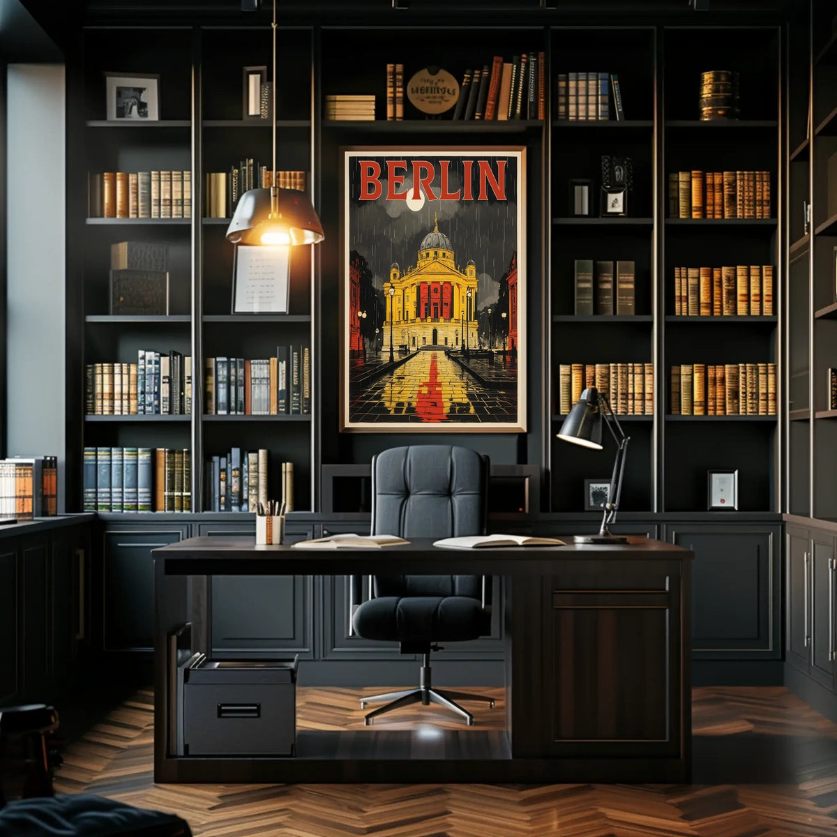Berlin Architectural Nightscape Poster