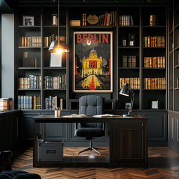 Berlin Architectural Nightscape Poster