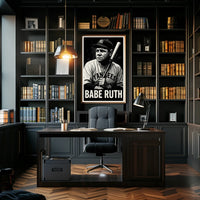 Babe Ruth Legendary Baseball Icon Poster