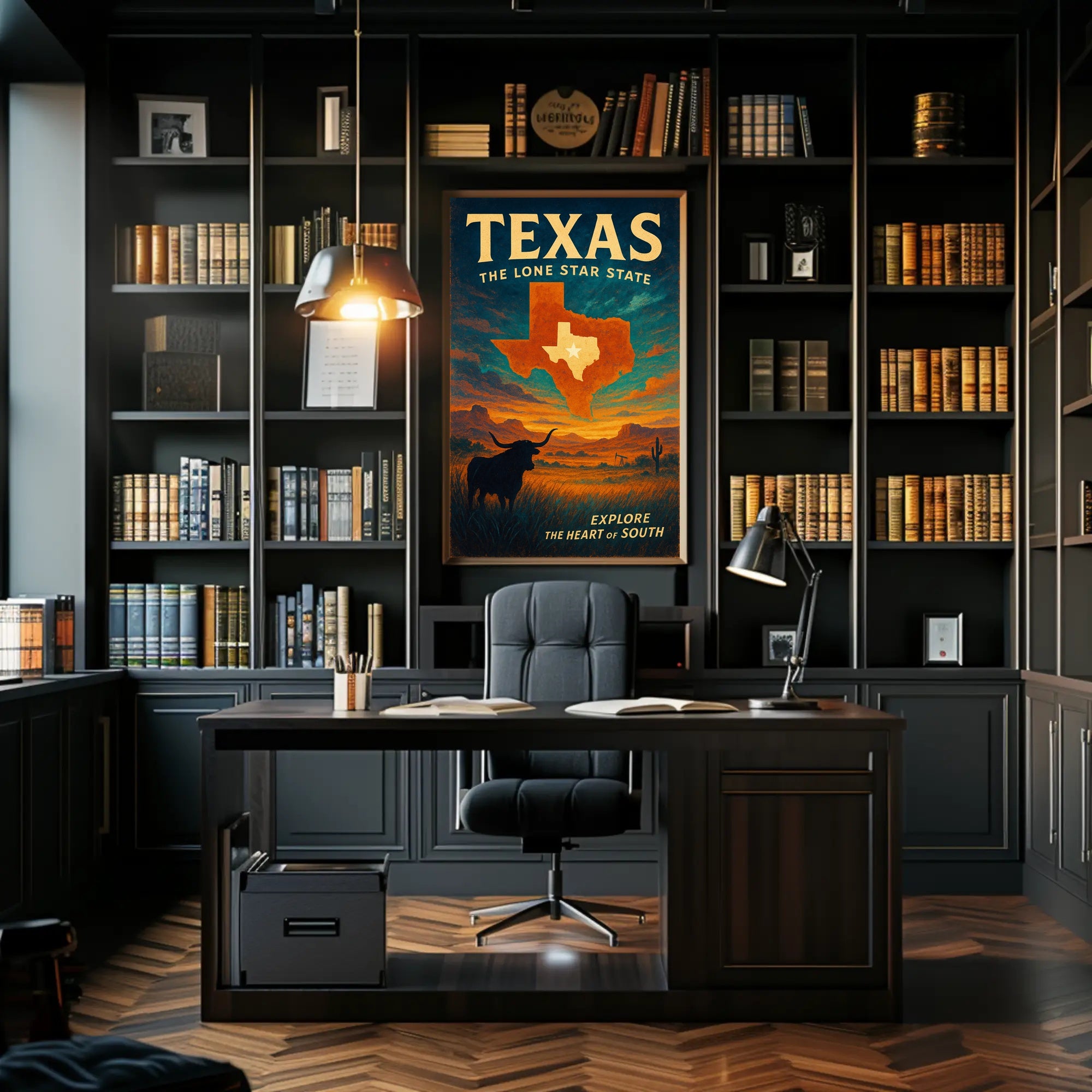 Texas Vintage Travel Poster Wall Art Print