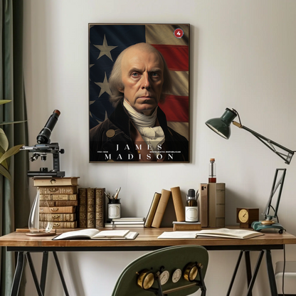 James Madison 4th President Of The United States Portrait