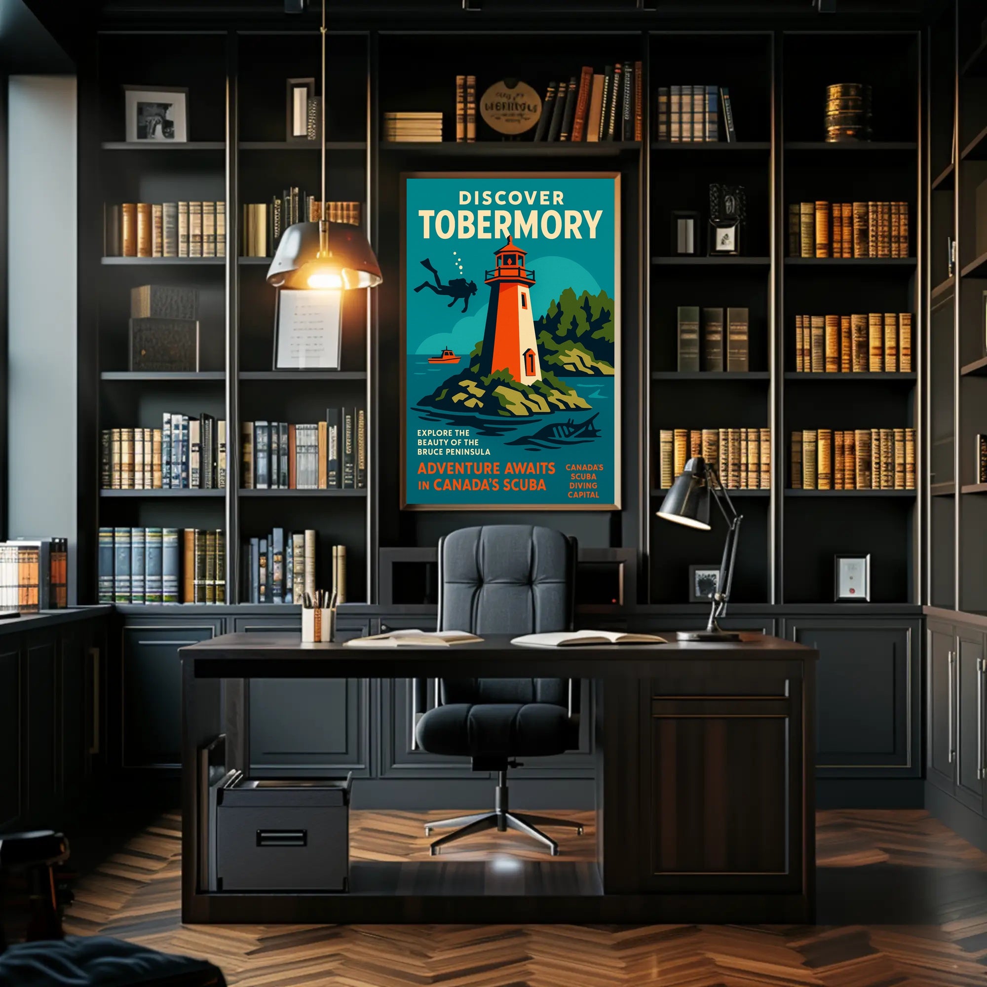 Tobermory Travel Poster Vintage Coastal Wall Art