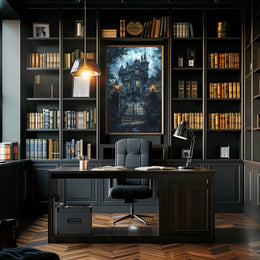 Haunted Mansion At Dusk Poster