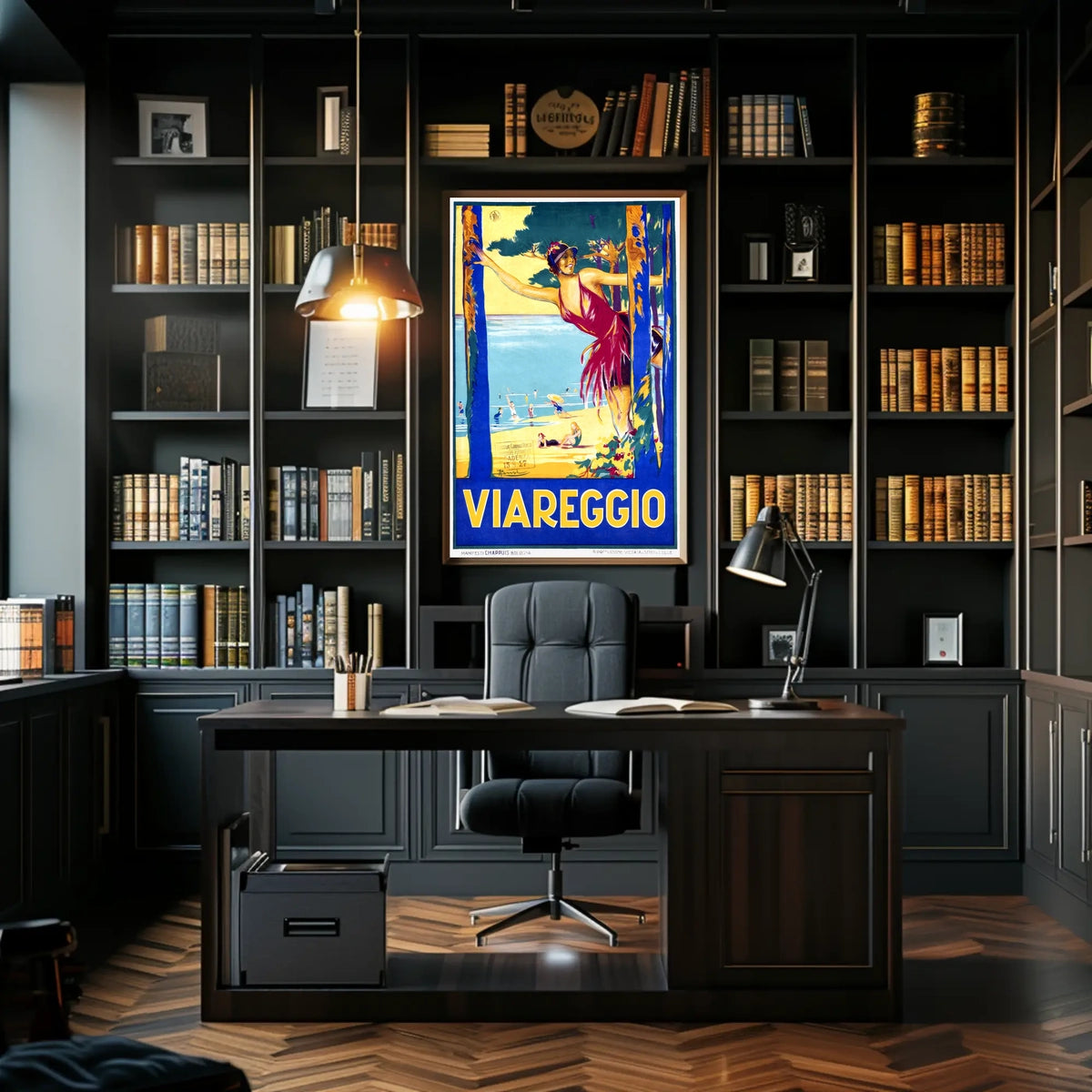 Viareggio Beach Scene Poster