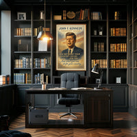 John F. Kennedy Inspirational Leadership Poster Print