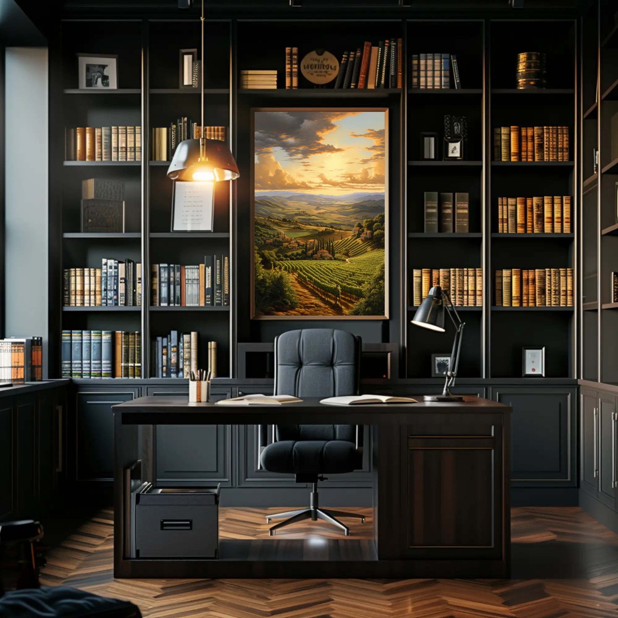 Golden Countryside Vista Poster