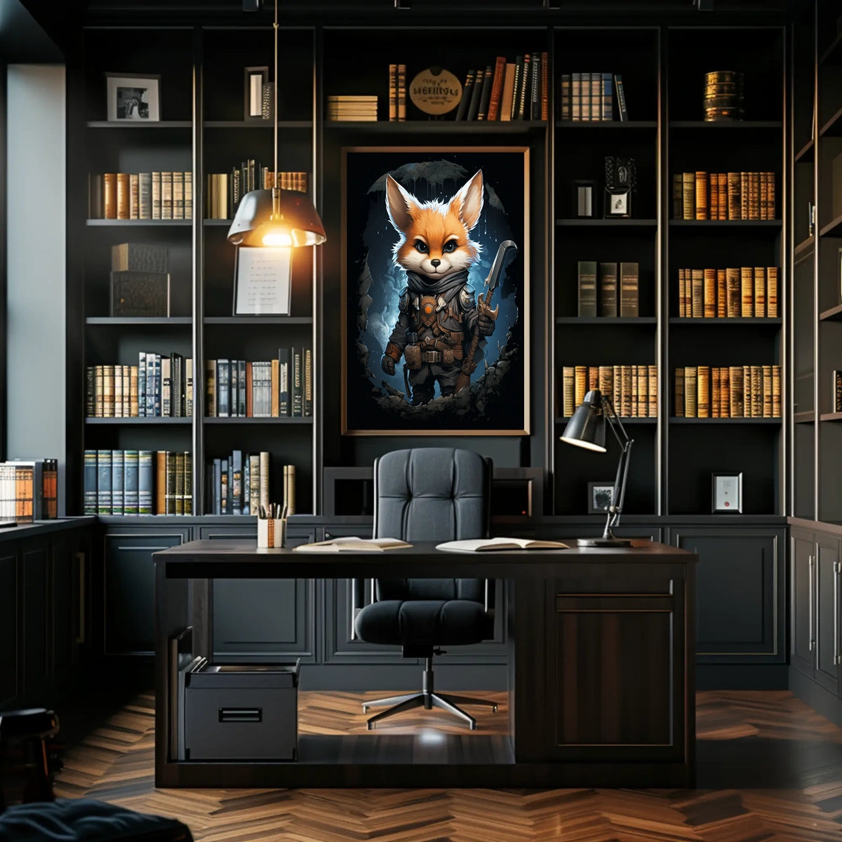 Adventurous Fox Warrior Poster