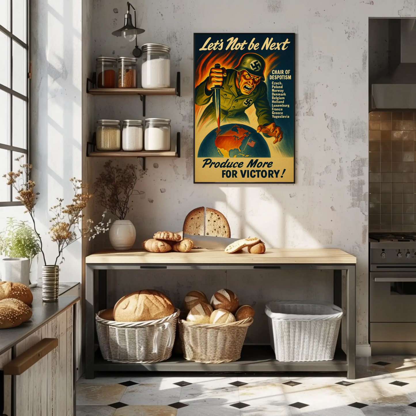 Lets Not Be Next Produce More WWII Poster