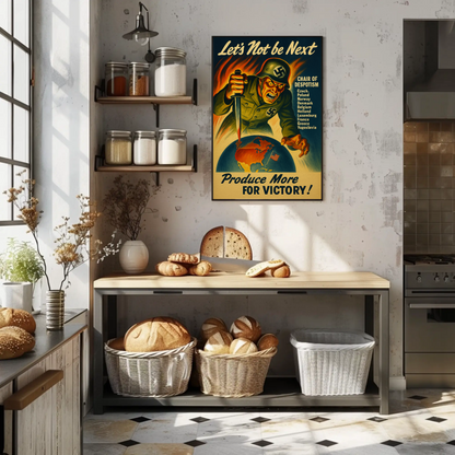 Lets Not Be Next Produce More WWII Poster