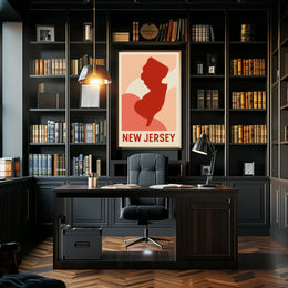 New Jersey Silhouette Poster