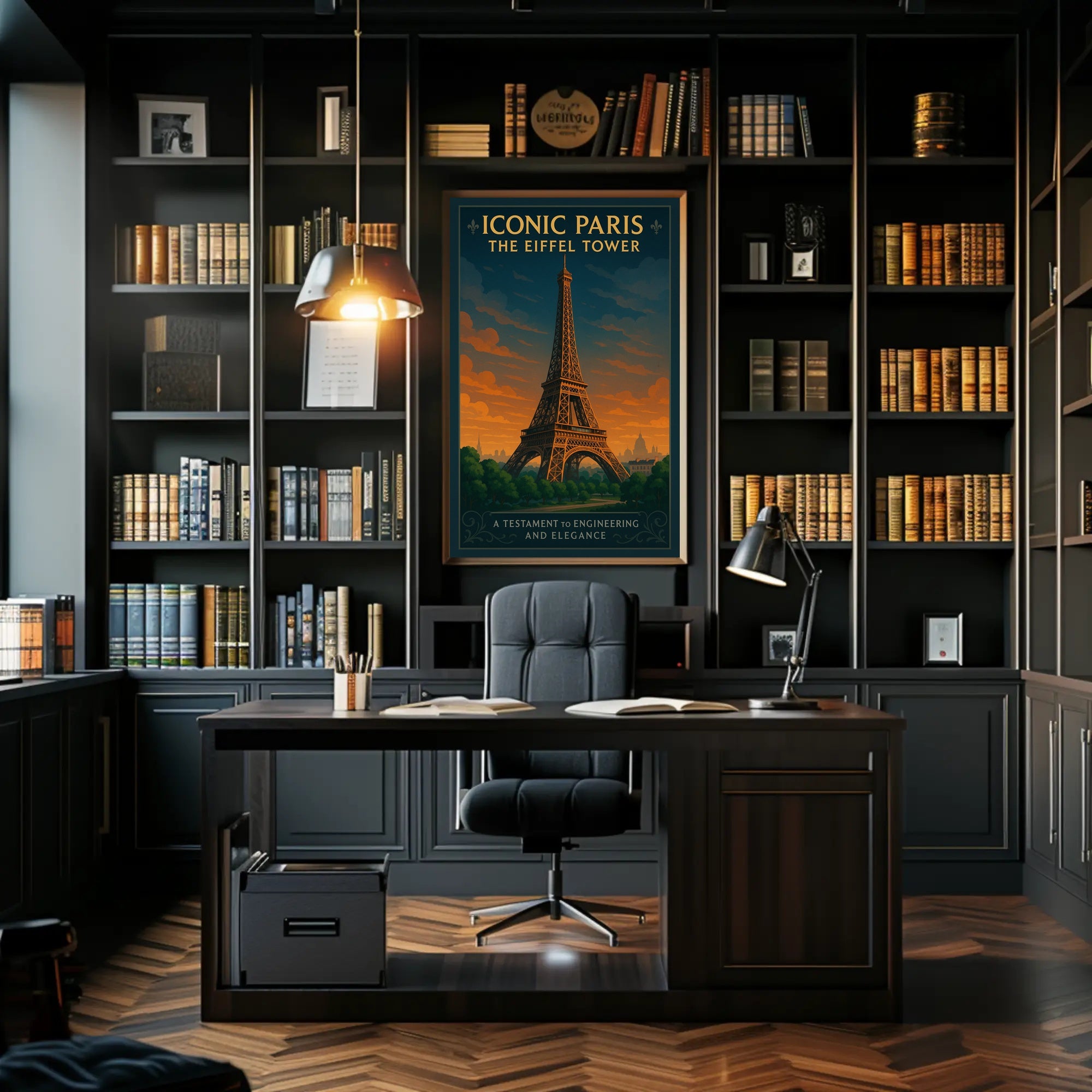 Iconic Paris Eiffel Tower Wall Art Print PosterGoat