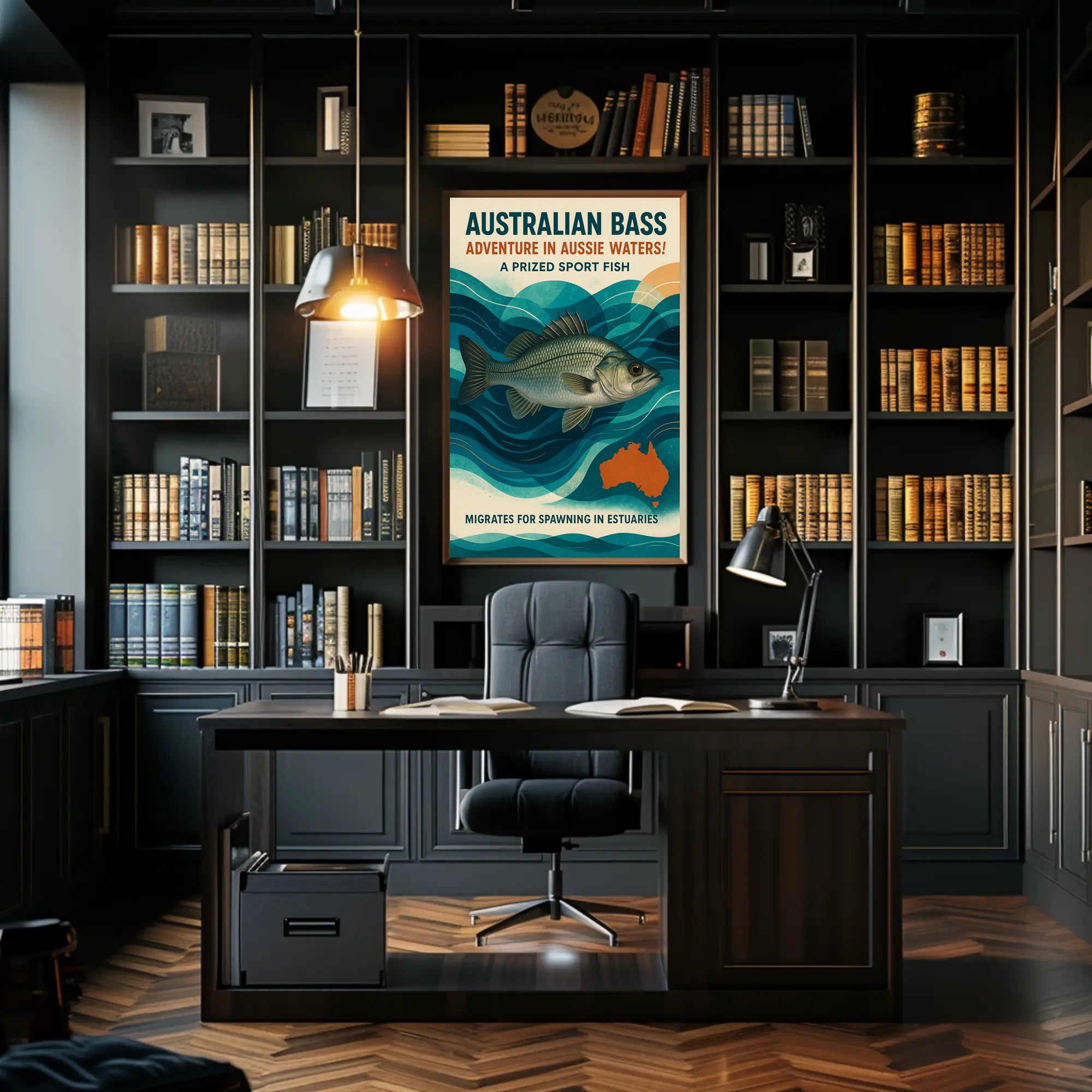 Australian Bass Adventure Sport Fishing Sports Poster