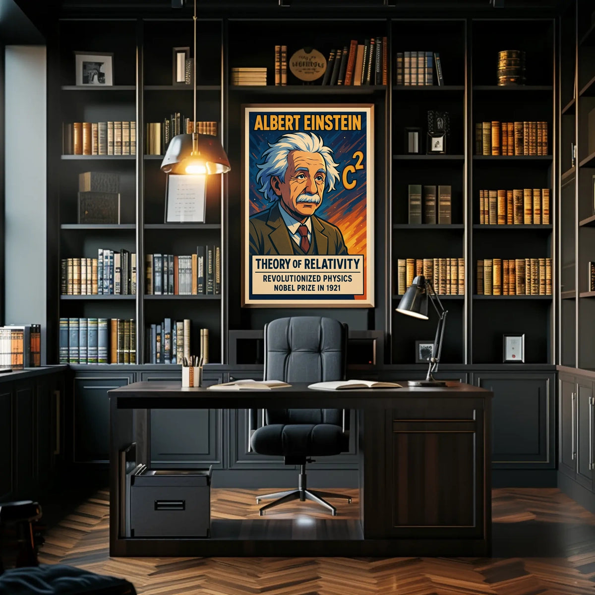 Einstein Relativity Cosmos Science Poster