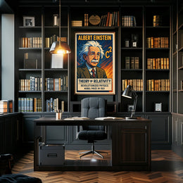 Einstein Relativity Cosmos Science Poster