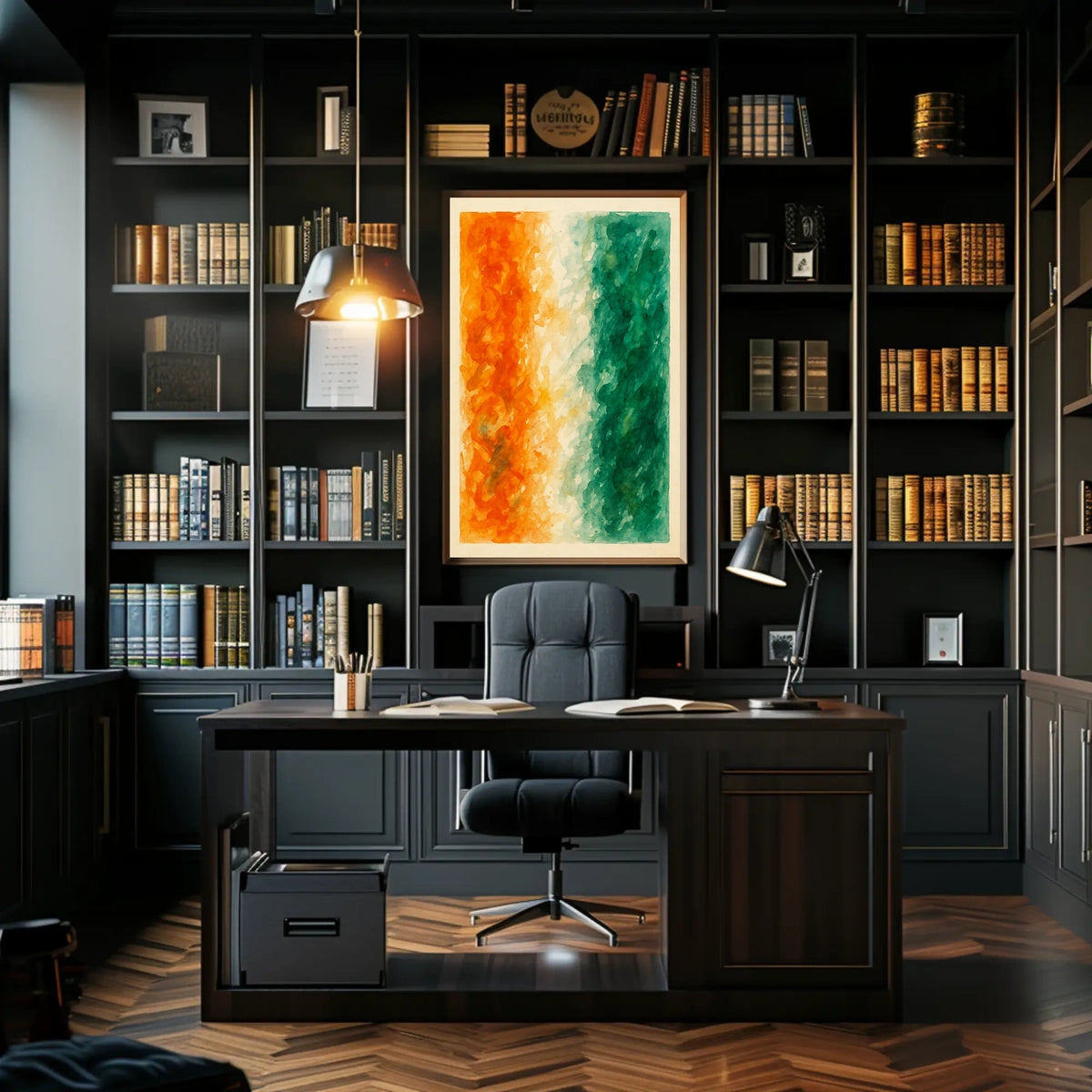 Abstract Tricolor Harmony Poster