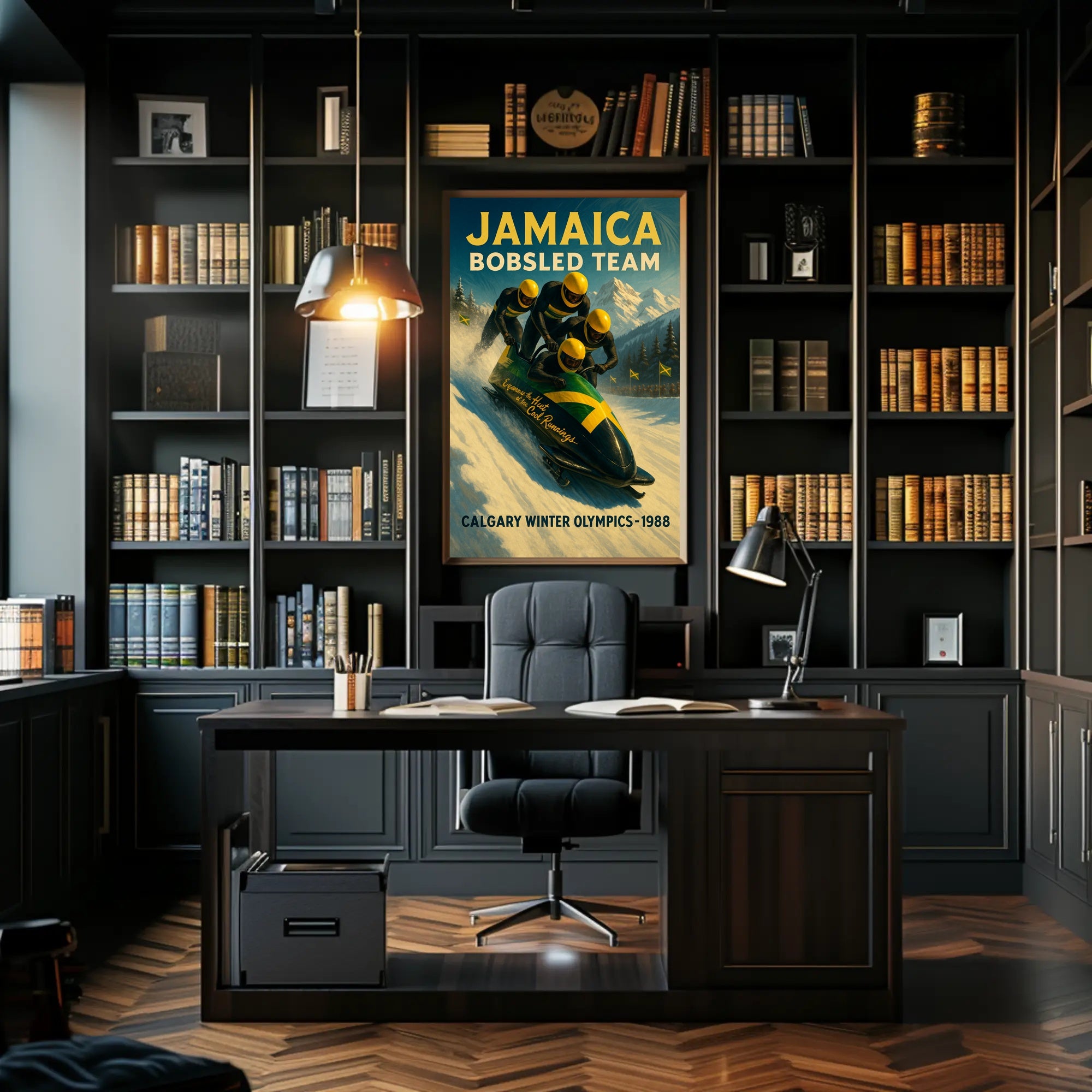Jamaica Bobsled Team 1988 Winter Olympics Poster